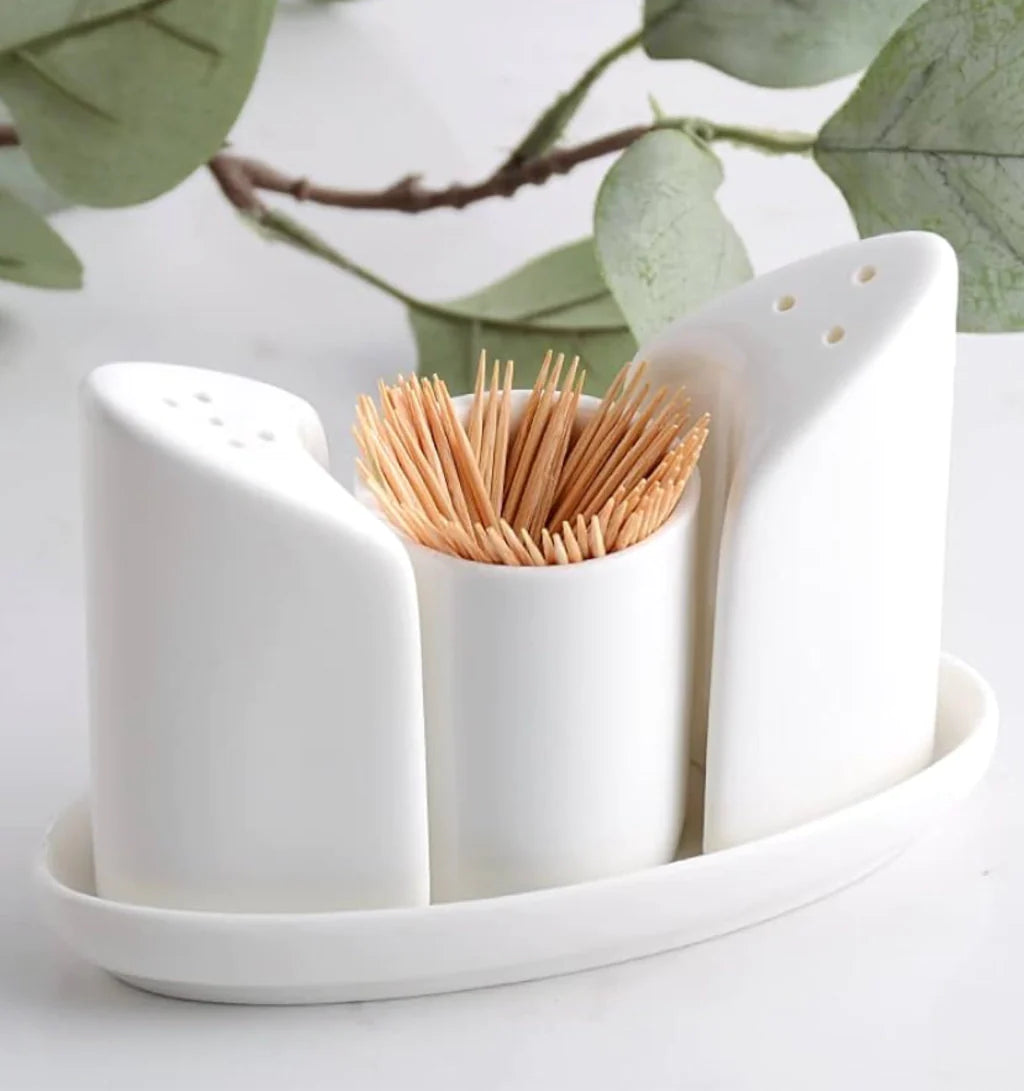 Kit saleiro e pimenteiro | Com suporte